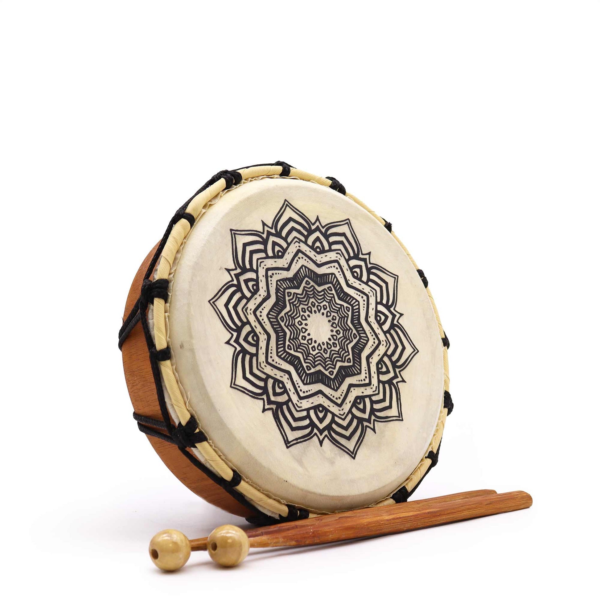Mandala Shamanic Drum with Stick - 20cm Diameter at Luna Panther