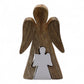 Mango Wood Angel in Angel – White Enamel — sculptures & statues, image 7 of 8.