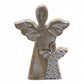 Mango Wood Angel in Angel – Whitewash — sculptures & statues, image 4 of 8.