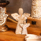 Mango Wood Angel in Angel – Whitewash — sculptures & statues, image 8 of 8.
