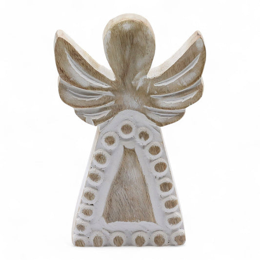 Mango Wood Angel – Whitewash - Luna Panther