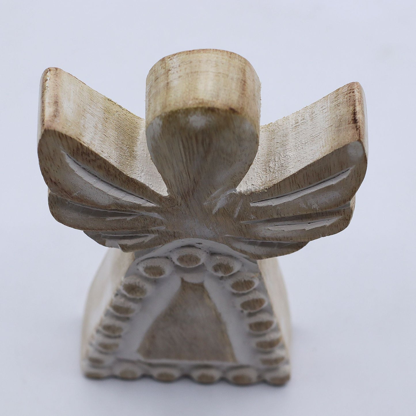 Mango Wood Angel – Whitewash — sculptures & statues, image 5 of 8.