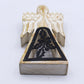 Mango Wood Angel – Whitewash with Iron Cut-Out — sculptures & statues, image 4 of 8.