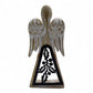 Mango Wood Angel – Whitewash with Iron Cut-Out — sculptures & statues, image 7 of 8.
