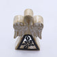 Mango Wood Angel – Whitewash with Iron Cut-Out — sculptures & statues, image 6 of 8.