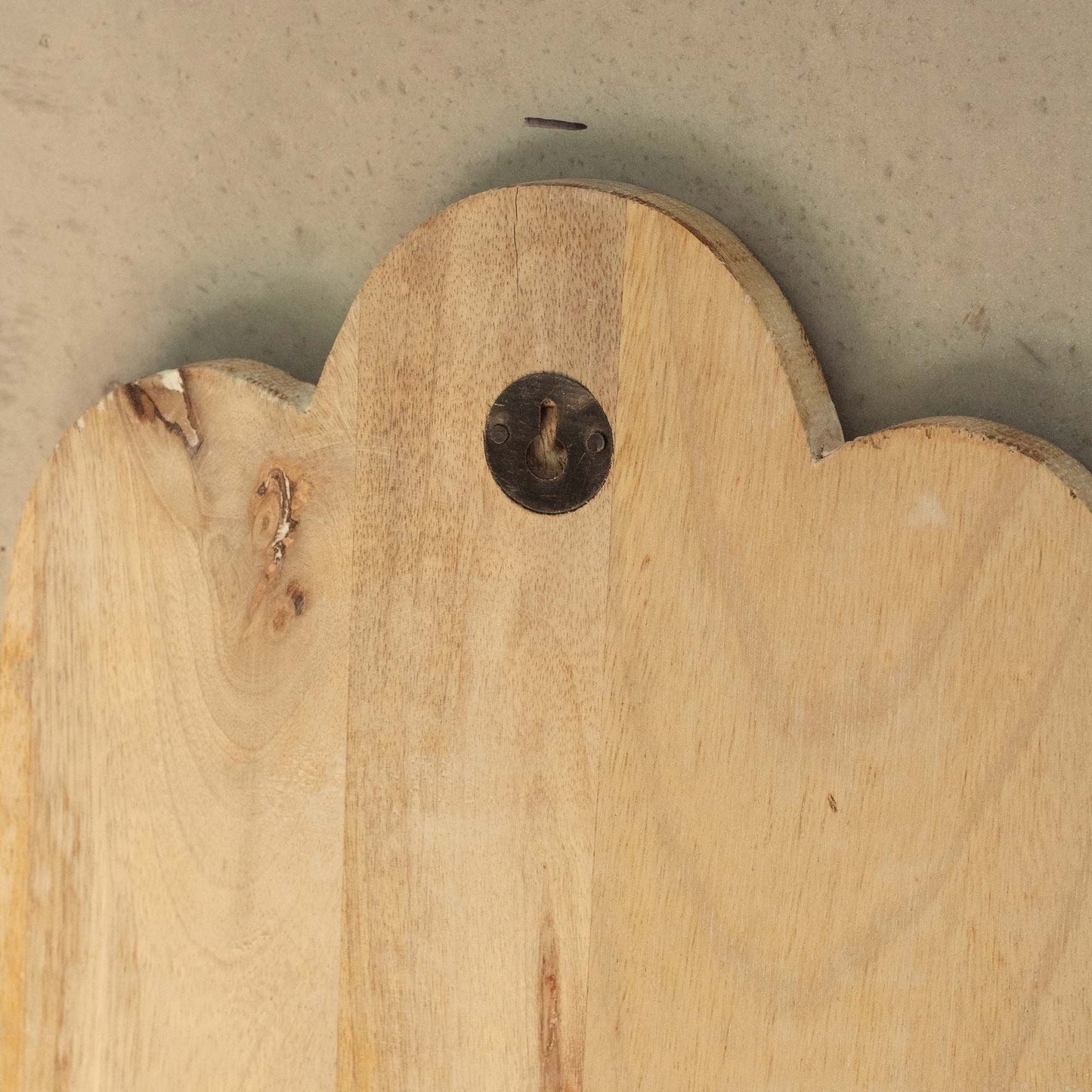 Mango Wood Hamsa Wall Plaque - Whitewash - Luna Panther