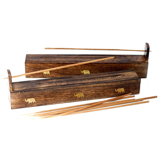Mango Wood Incense Box - Assorted - Luna Panther alternate view