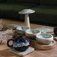 Mango Wood Tray with 3 Bowls - Mediterranean Tile pattern - Luna Panther