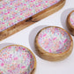 Mango Wood Tray with 3 Bowls - Pretty Floral - Luna Panther