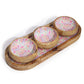 Mango Wood Tray with 3 Bowls - Pretty Floral - Luna Panther