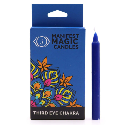 Manifest Magic Candles (pack of 12) - Indigo - Third Eye Chakra - Luna Panther