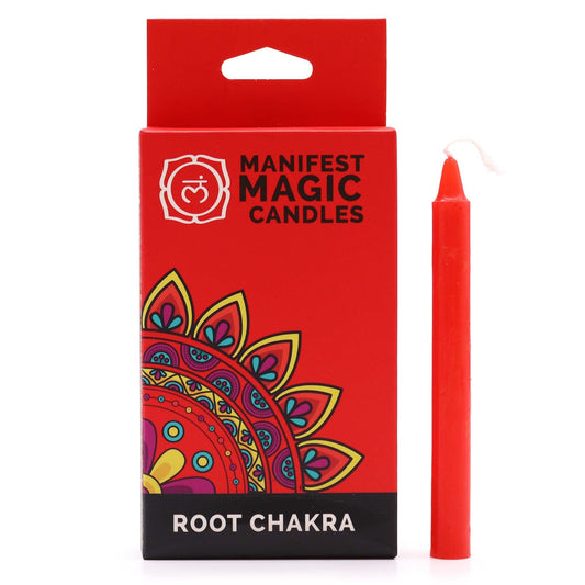 Manifest Magic Candles (pack of 12) - Red - Root Chakra - Luna Panther