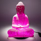 Meditation Buddha Lamp Cherry Crackle - Oval Stand - Luna Panther