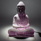 Meditation Buddha Lamp Lavender Crackle - Oval Stand - Luna Panther