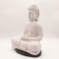 Meditation Buddha Lamp Lavender Crackle - Oval Stand - Luna Panther
