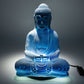 Meditation Buddha Lamp Sky Blue - Oval Stand - Luna Panther