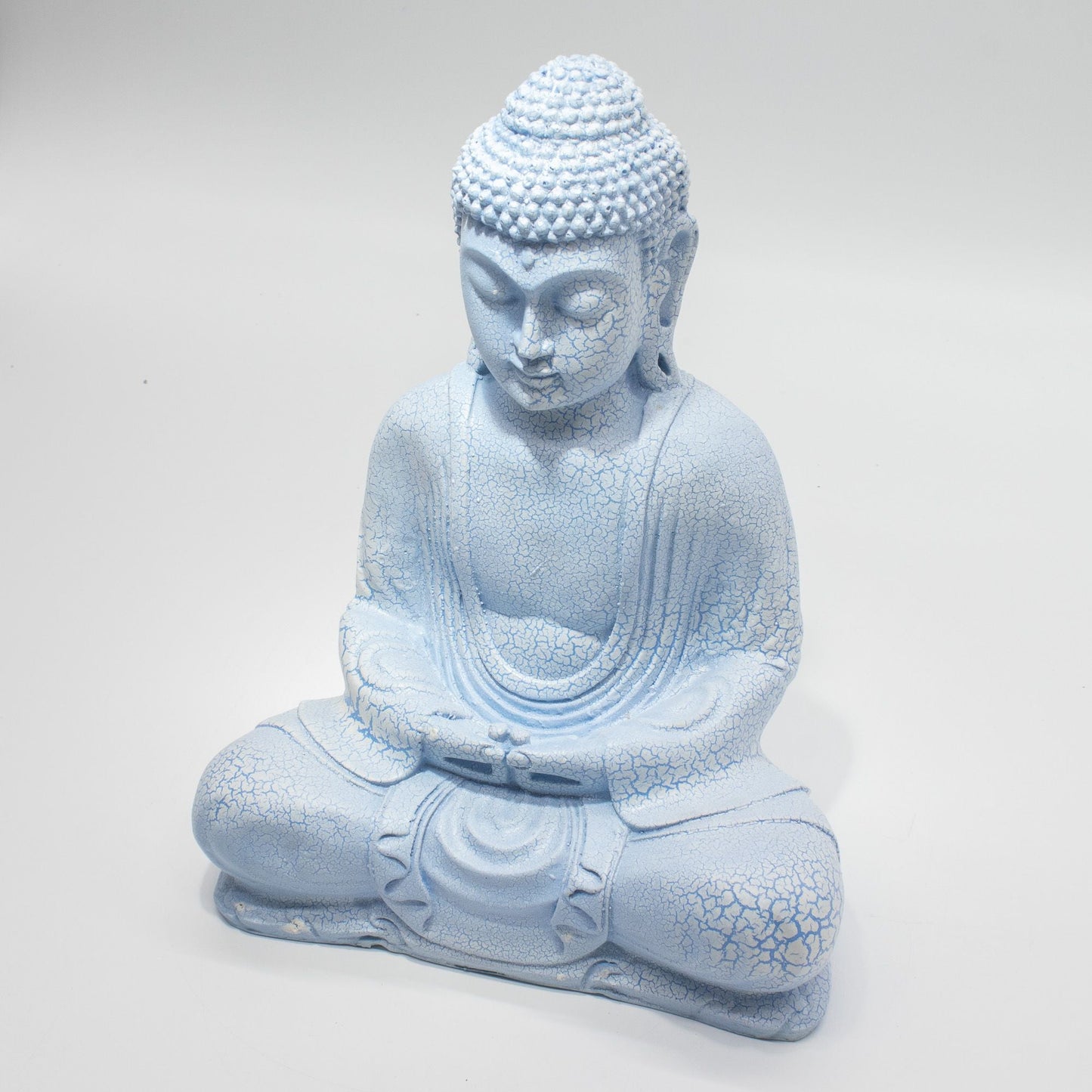 Meditation Buddha Lamp Sky Blue - Oval Stand - Luna Panther