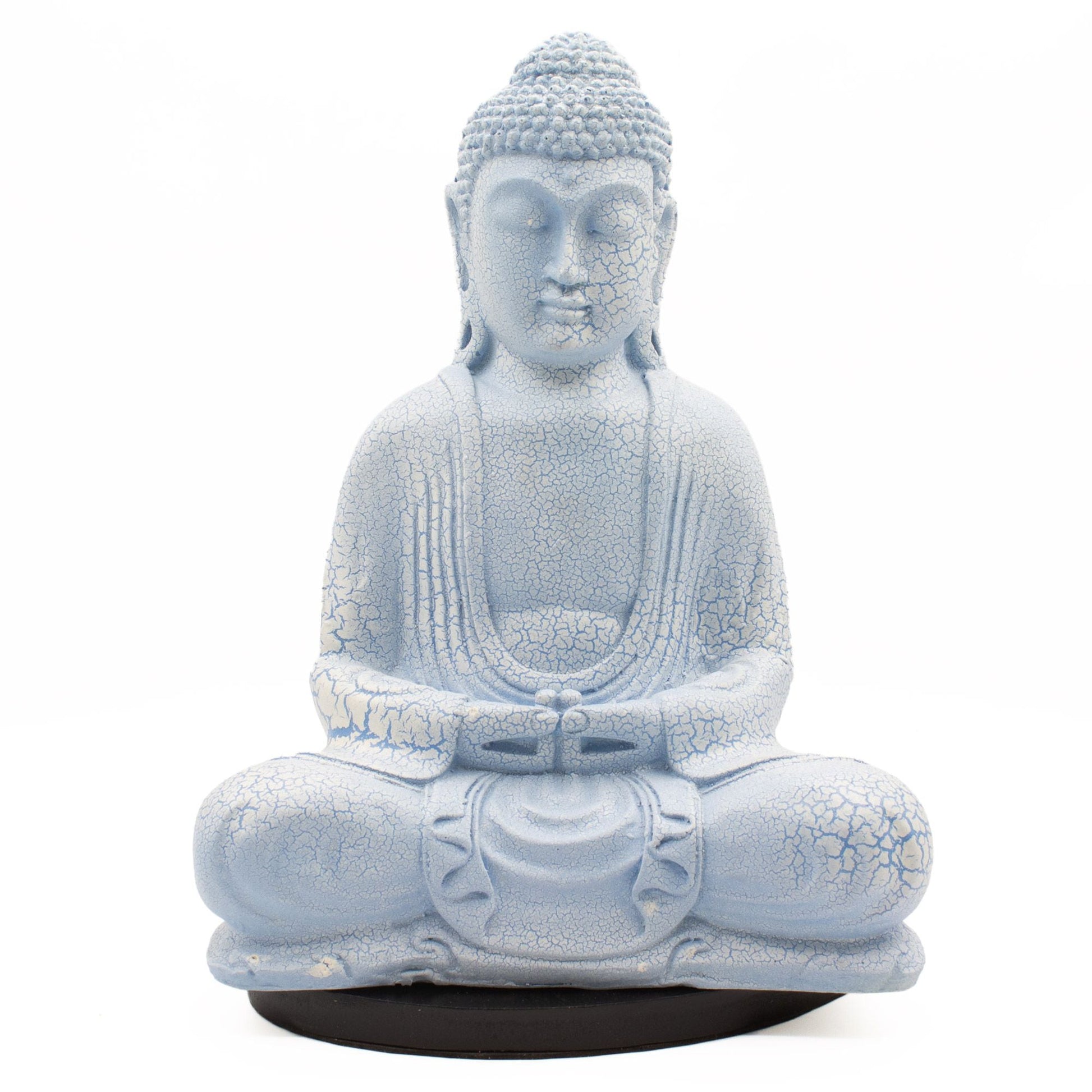 Meditation Buddha Lamp Sky Blue - Oval Stand - Luna Panther