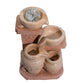 Mediterranean Cascading Pots Tabletop Water Feature - Luna Panther
