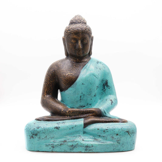 Polished Medium Buddha Classic Turquoise & Stone - 0.5m featuring natural patterning and unique variations - Luna Panther
