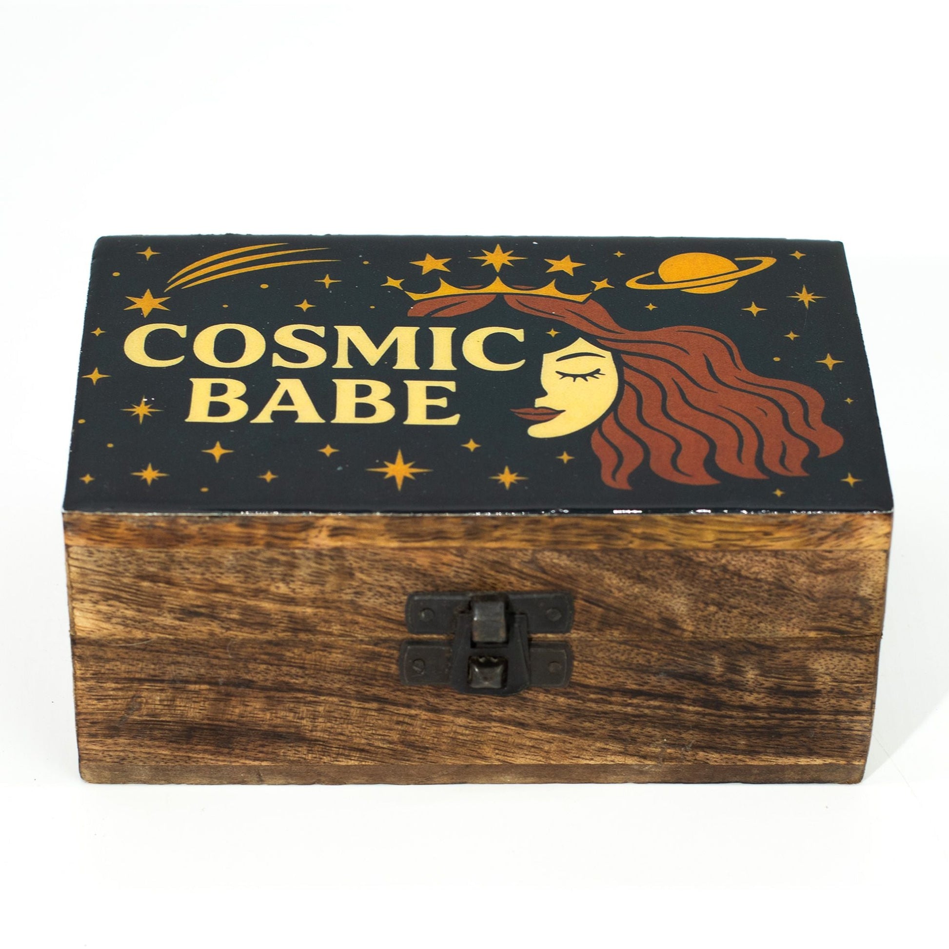 Medium Enamelled Box - Cosmic Babe - Luna Panther