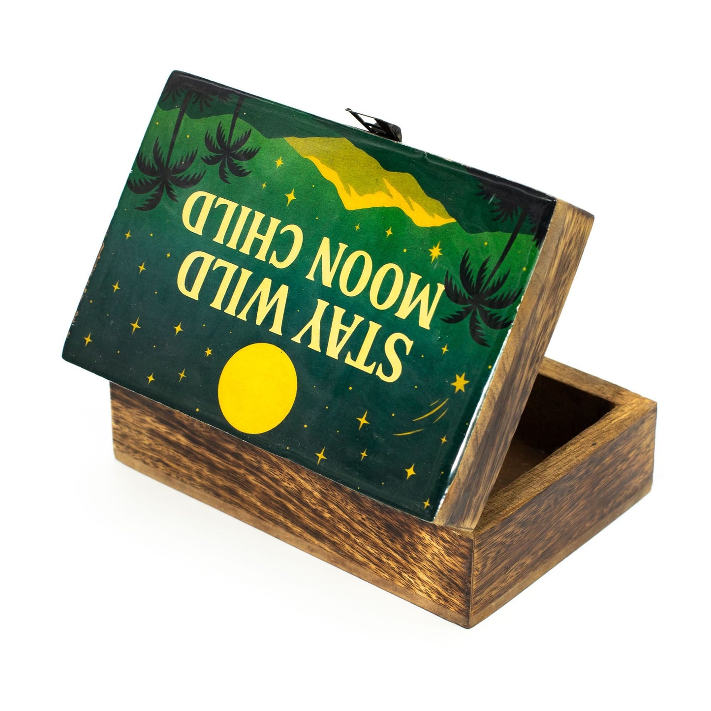 Medium Enamelled Box - Stay Wild Moon Child - Luna Panther