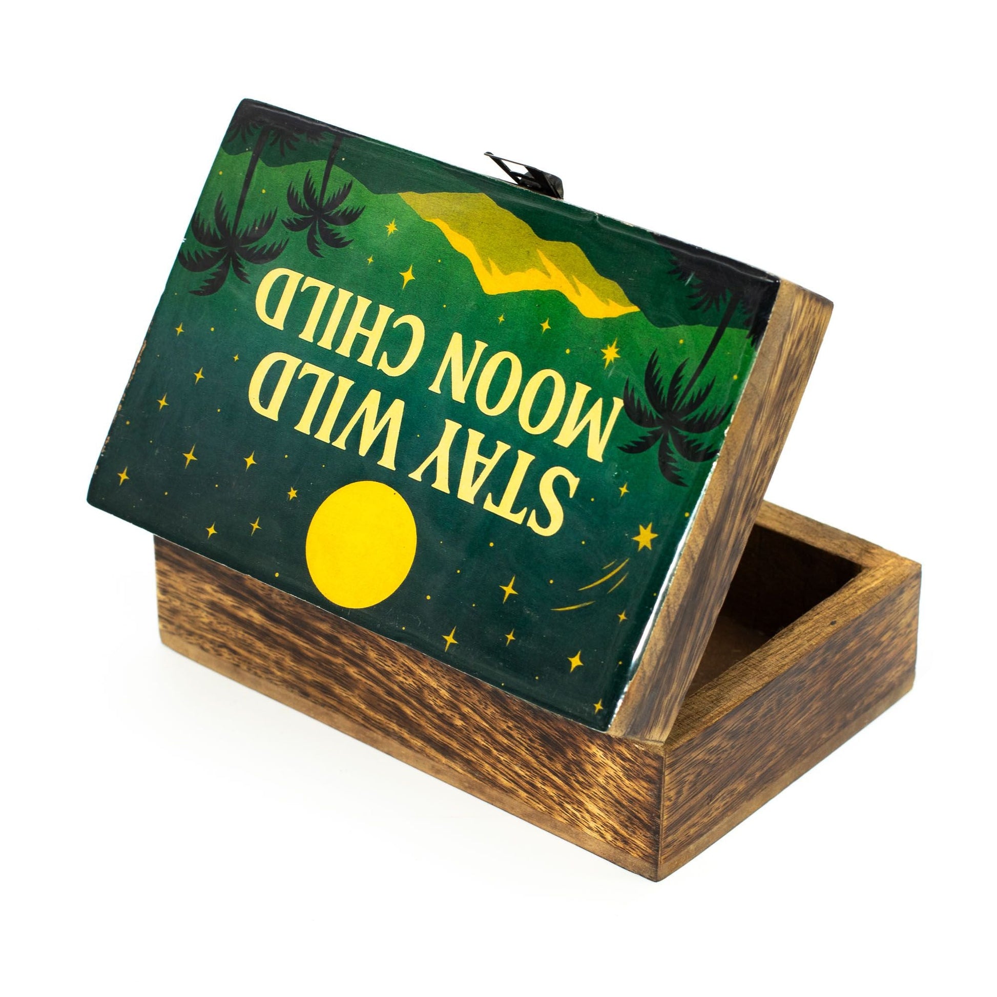Medium Enamelled Box - Stay Wild Moon Child - Luna Panther