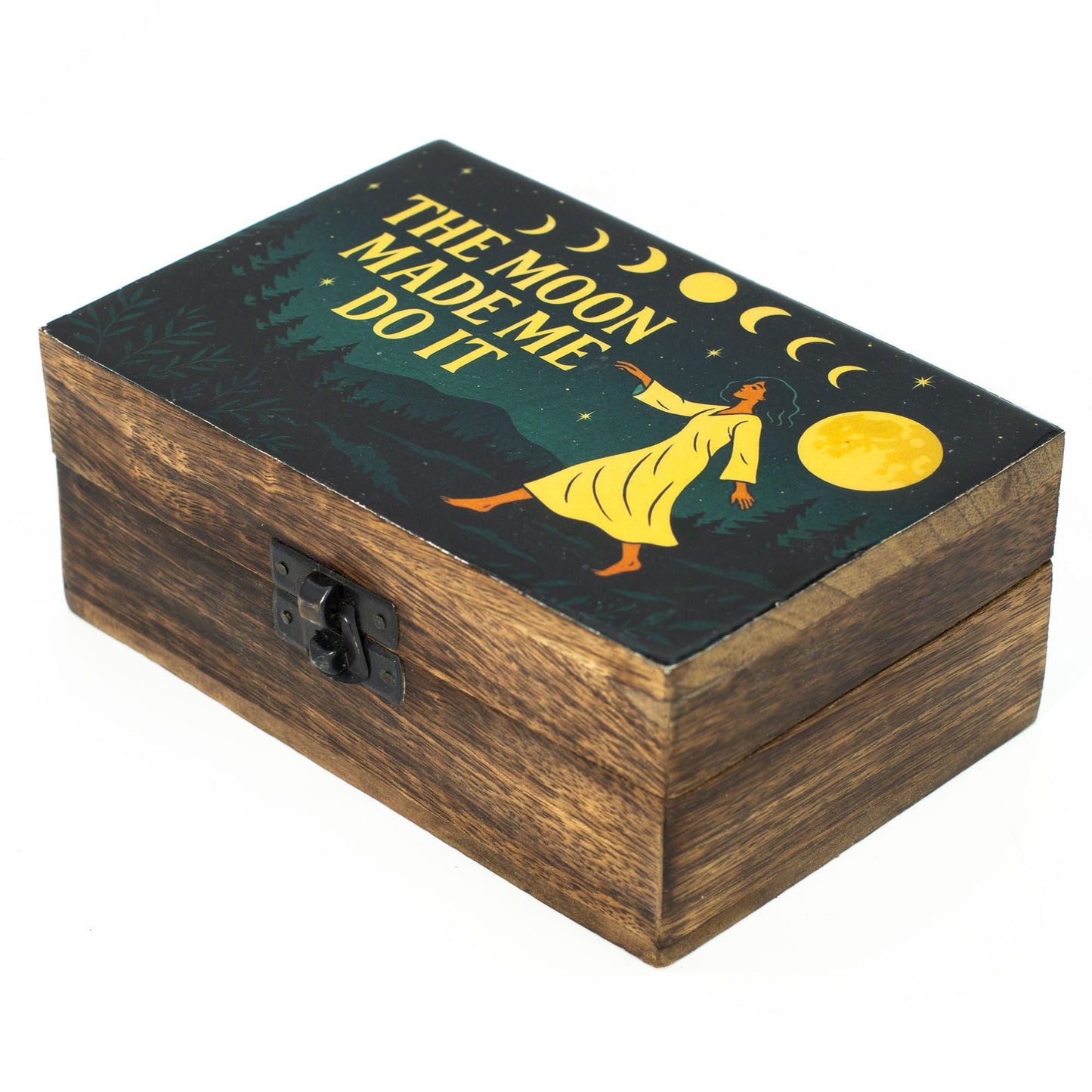 Medium Enamelled Box - The Moon Made me Do It - Luna Panther