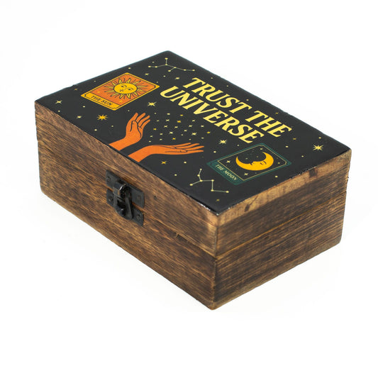 Medium Enamelled Box - Trust the Universe - Luna Panther alternate view