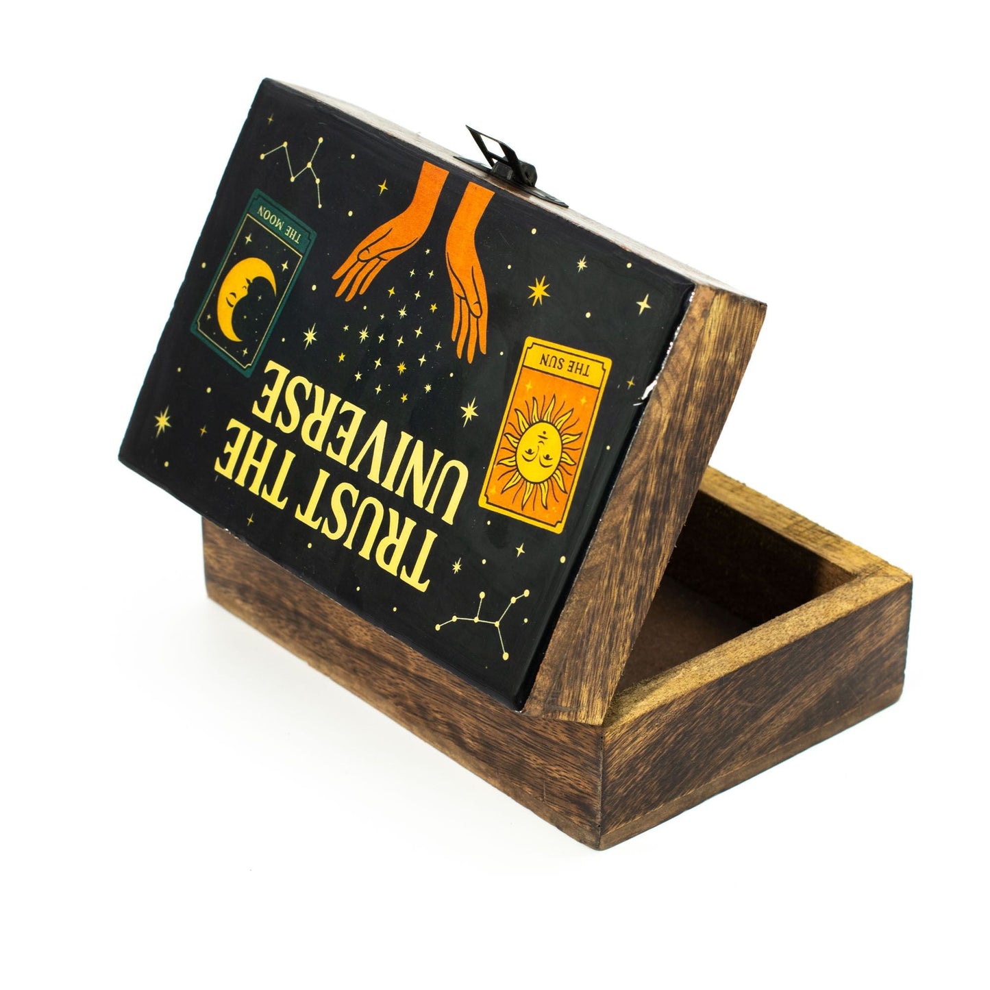 Medium Enamelled Box - Trust the Universe - Luna Panther