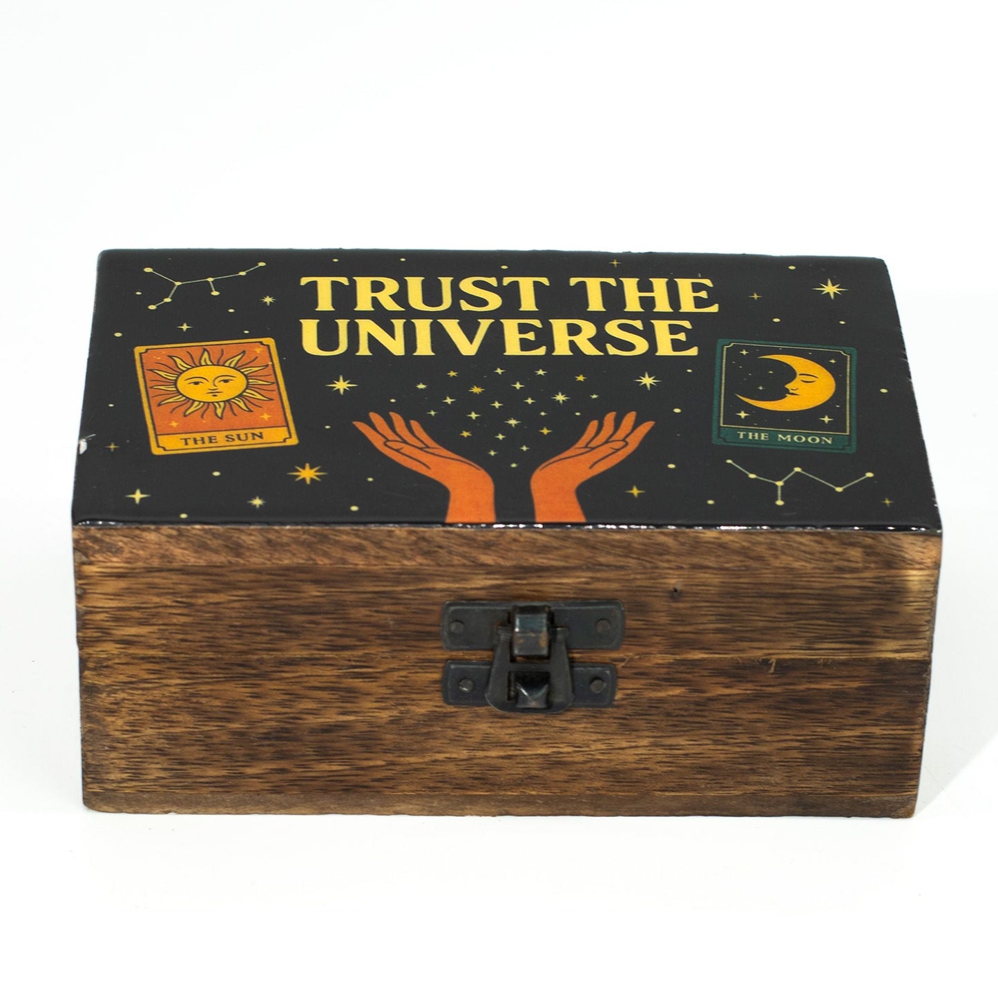Medium Enamelled Box - Trust the Universe - Luna Panther