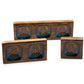 Medium Enamelled Mango Tray Set - Hamsa - Luna Panther