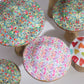 Medium Enamelled Mushroom - 15cm - Pretty Floral - Luna Panther