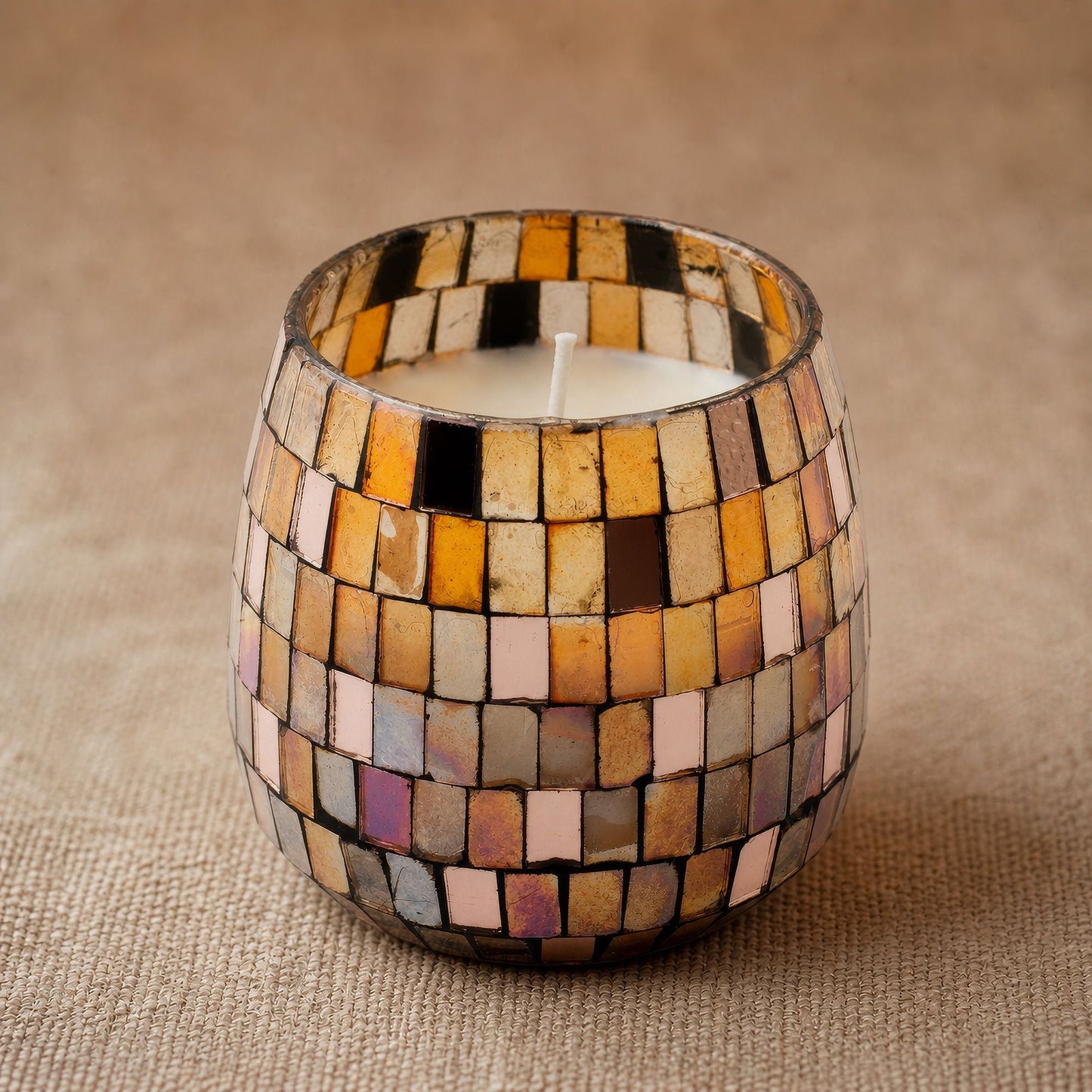 Medium Glass Jar Candles - Amber Mosaic - Luna Panther