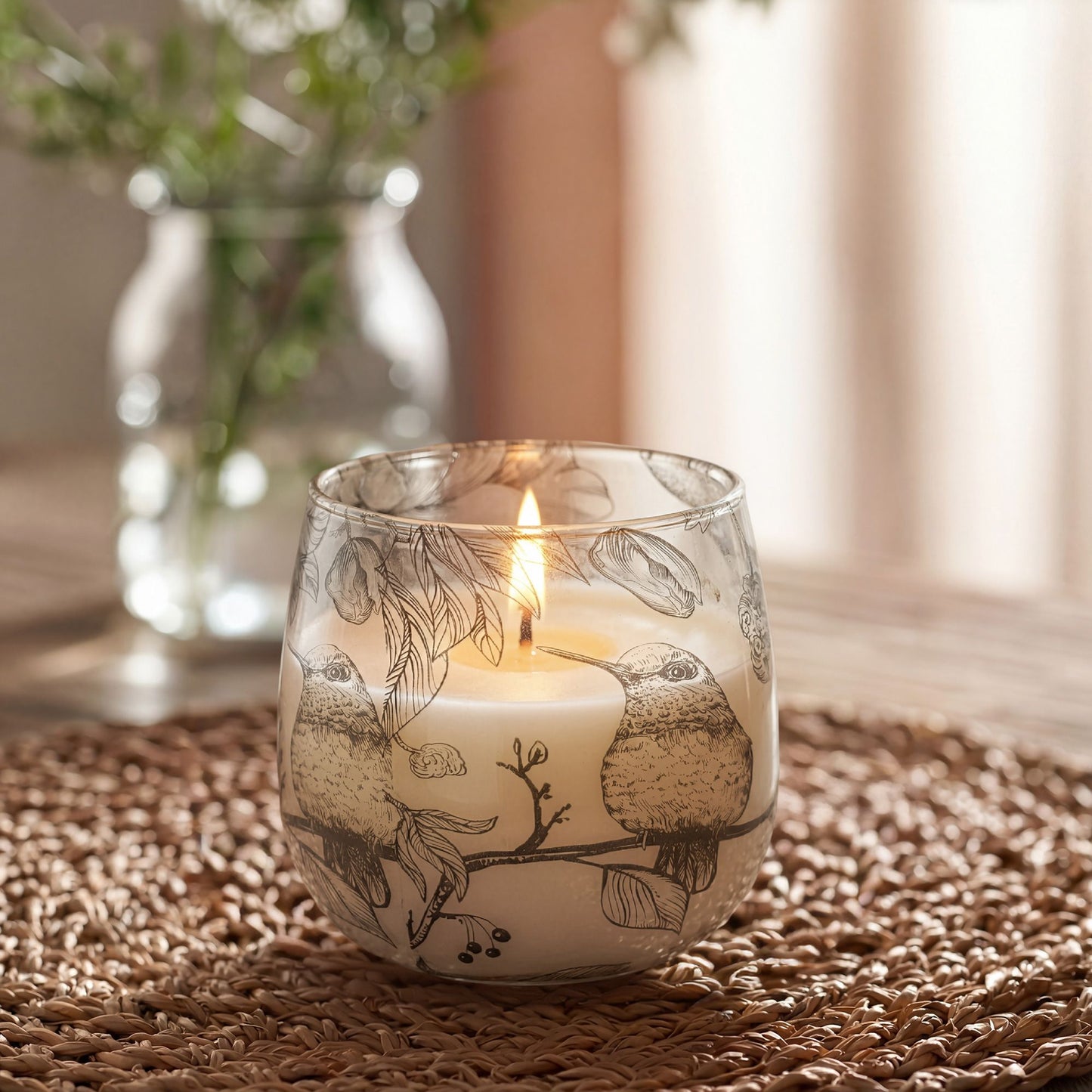 Medium Glass Jar Candles - Drawn by Flame - Luna Panther
