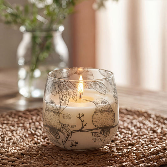 Medium Glass Jar Candles - Drawn by Flame - Luna Panther alternate view