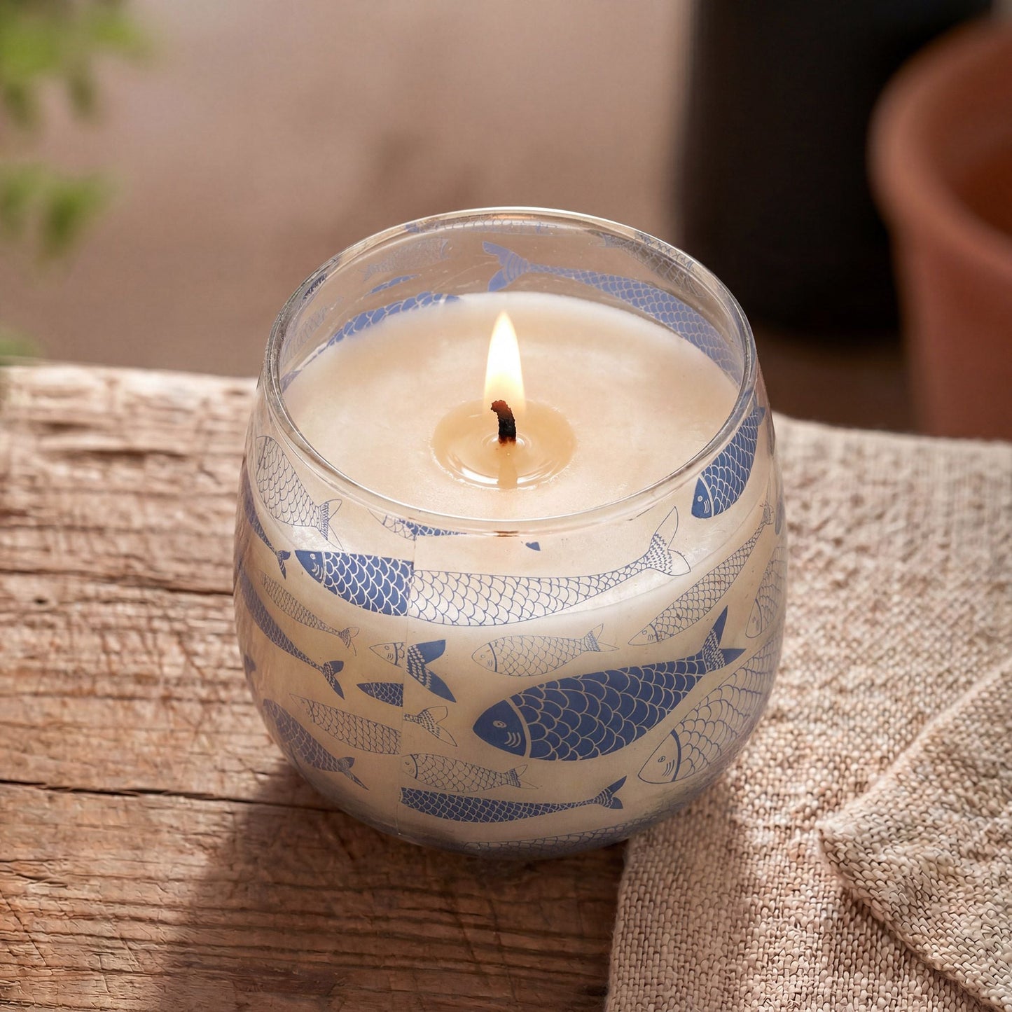 Medium Glass Jar Candles - Seabreeze - Luna Panther