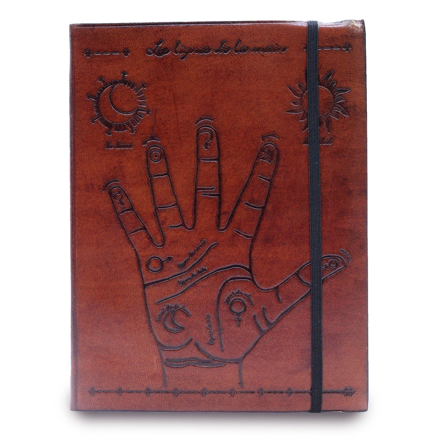 Medium Notebook with strap - Palmistry - Luna Panther