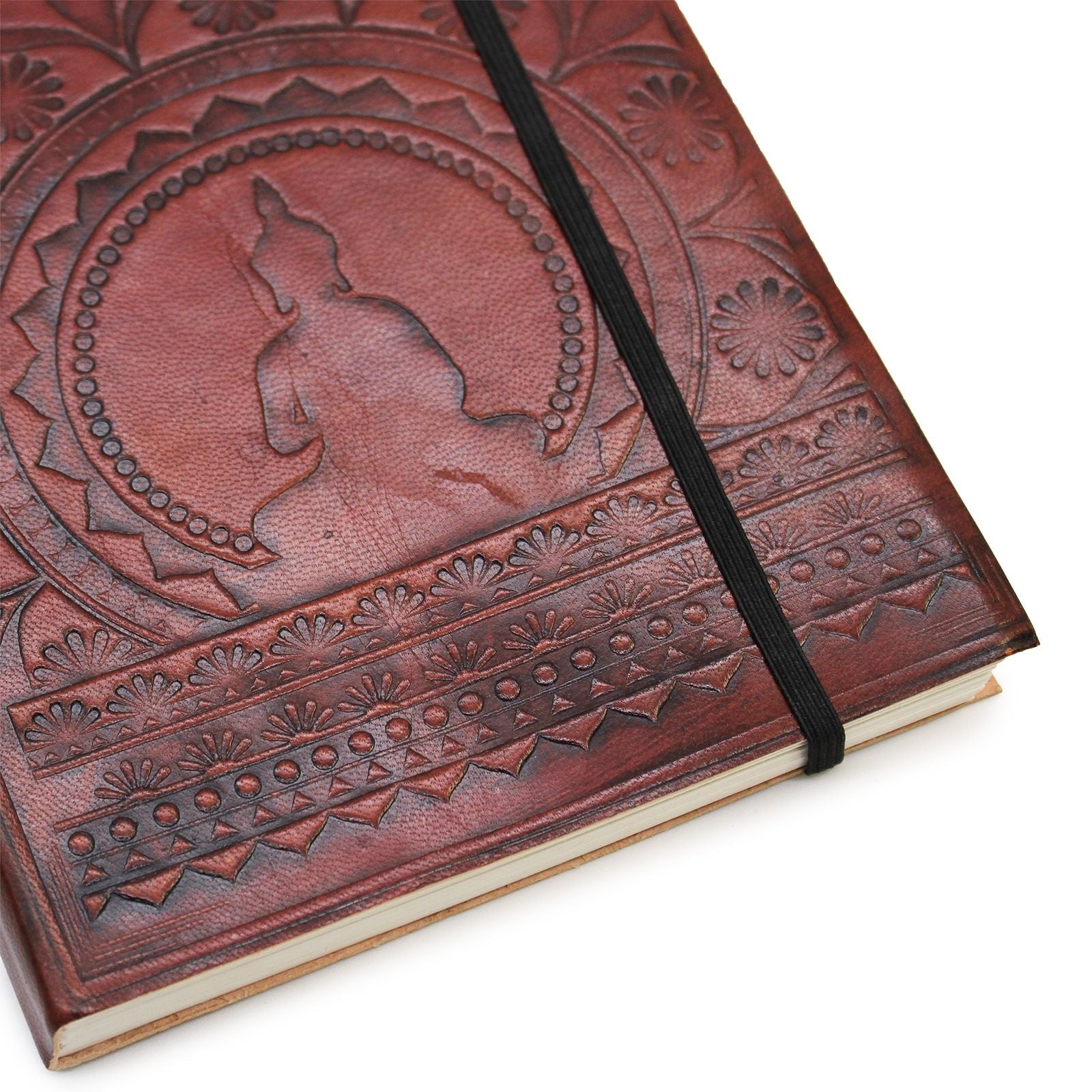 Medium Notebook with strap - Tibetan Mandala - Luna Panther