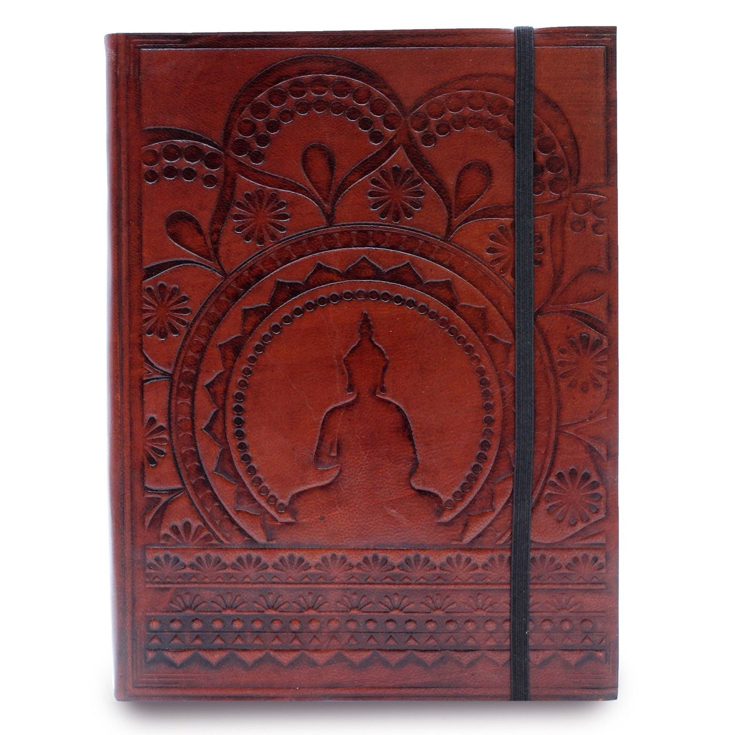 Medium Notebook with strap - Tibetan Mandala - Luna Panther