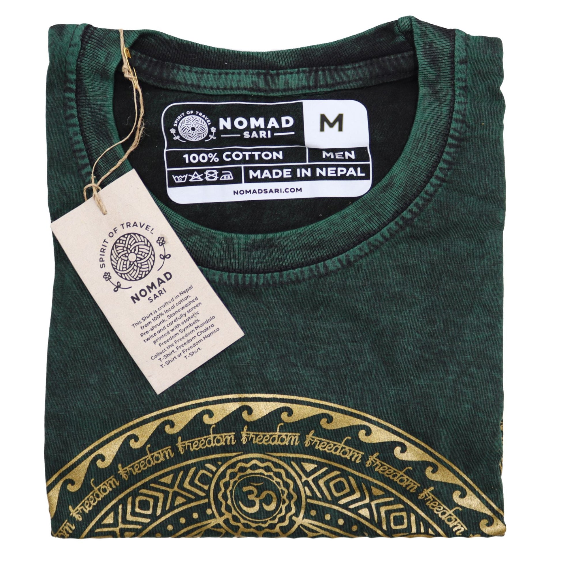 Polished Medium Stone Washed T-Shirt - Chakra - Green featuring natural patterning and unique variations - Luna Panther