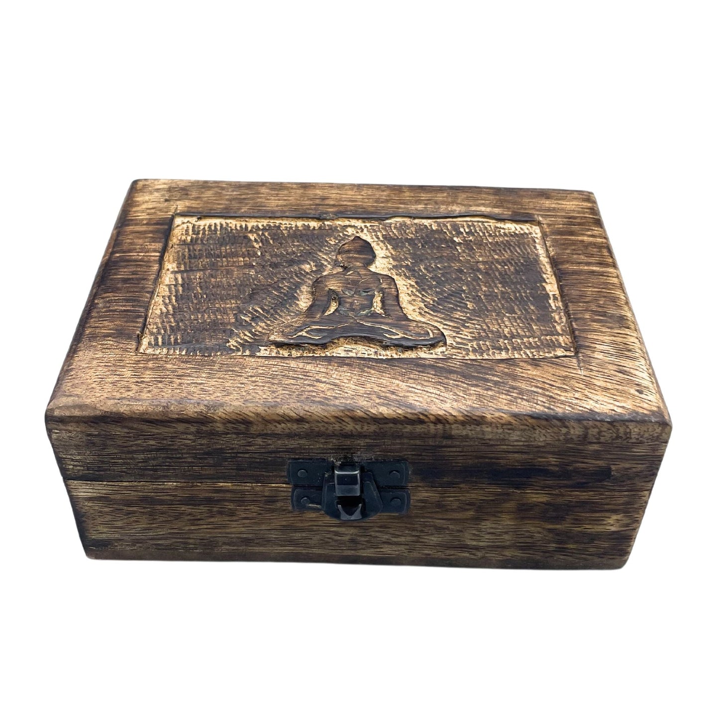 Medium Wooden Keepsake Box 15x10x6cm - Buddha - Luna Panther