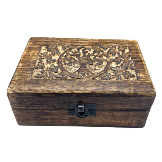 Medium Wooden Keepsake Box 15x10x6cm - Tree of Life - Luna Panther
