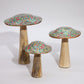 Medium Wooden Mushroom - Mediterranean Tile Pattern - Luna Panther