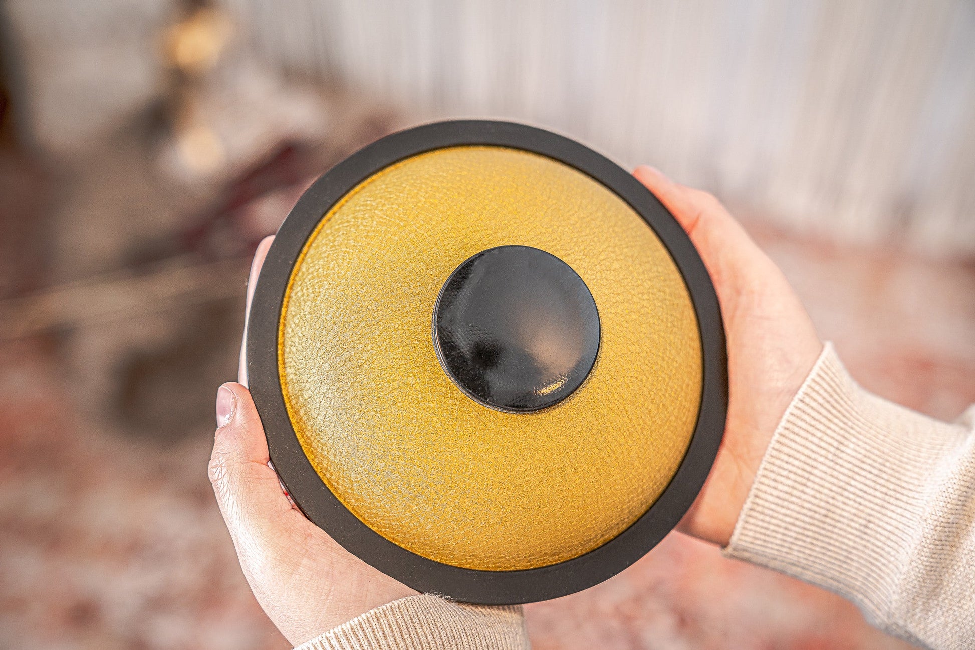 MEINL Sonic Energy Mini Steel Tongue Drum 6" - B Major/6 Notes/440 Hz - Gold - Luna Panther