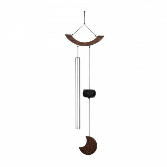 Polished Luna Panther MEINL Sonic Energy Moon Meditation Chime 35"/88 cm - 432 Hz - Curved Suspension/Silver (MMC35S) featuring natural patterning - Luna Panther