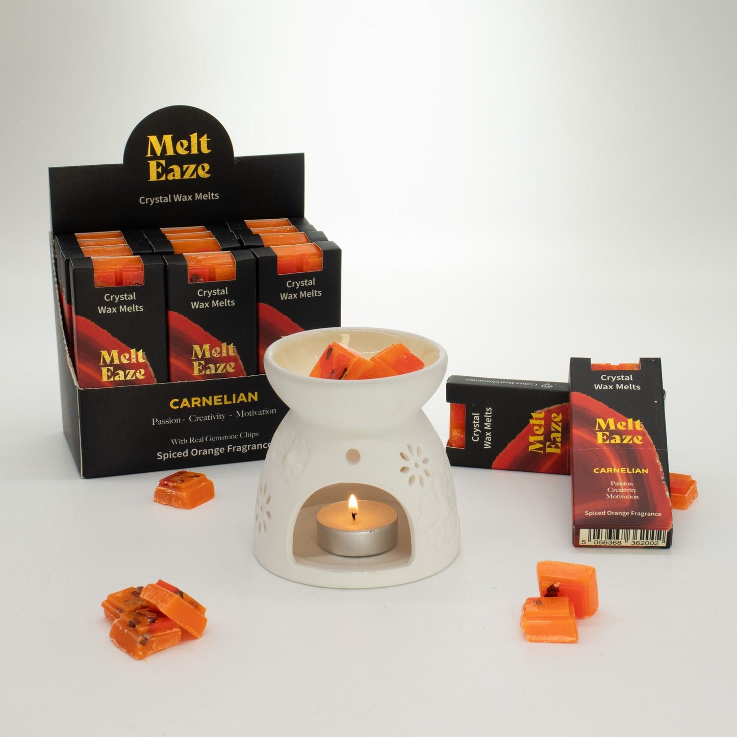 MeltEaze Wax Melts 50g - Carnelian Fire - Spiced Orange - Luna Panther