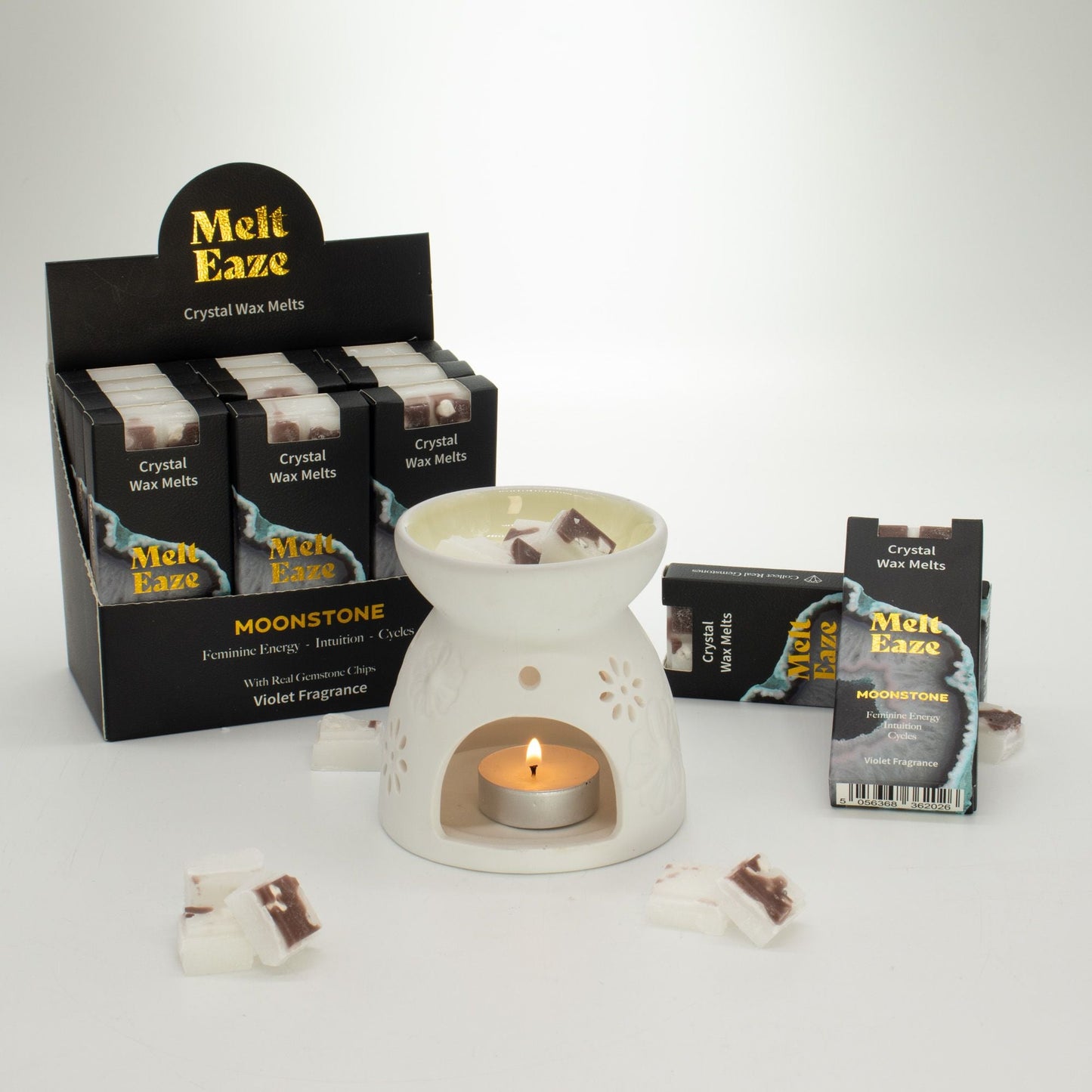 MeltEaze Wax Melts 50g - Moonstone Glow - Violet - Luna Panther