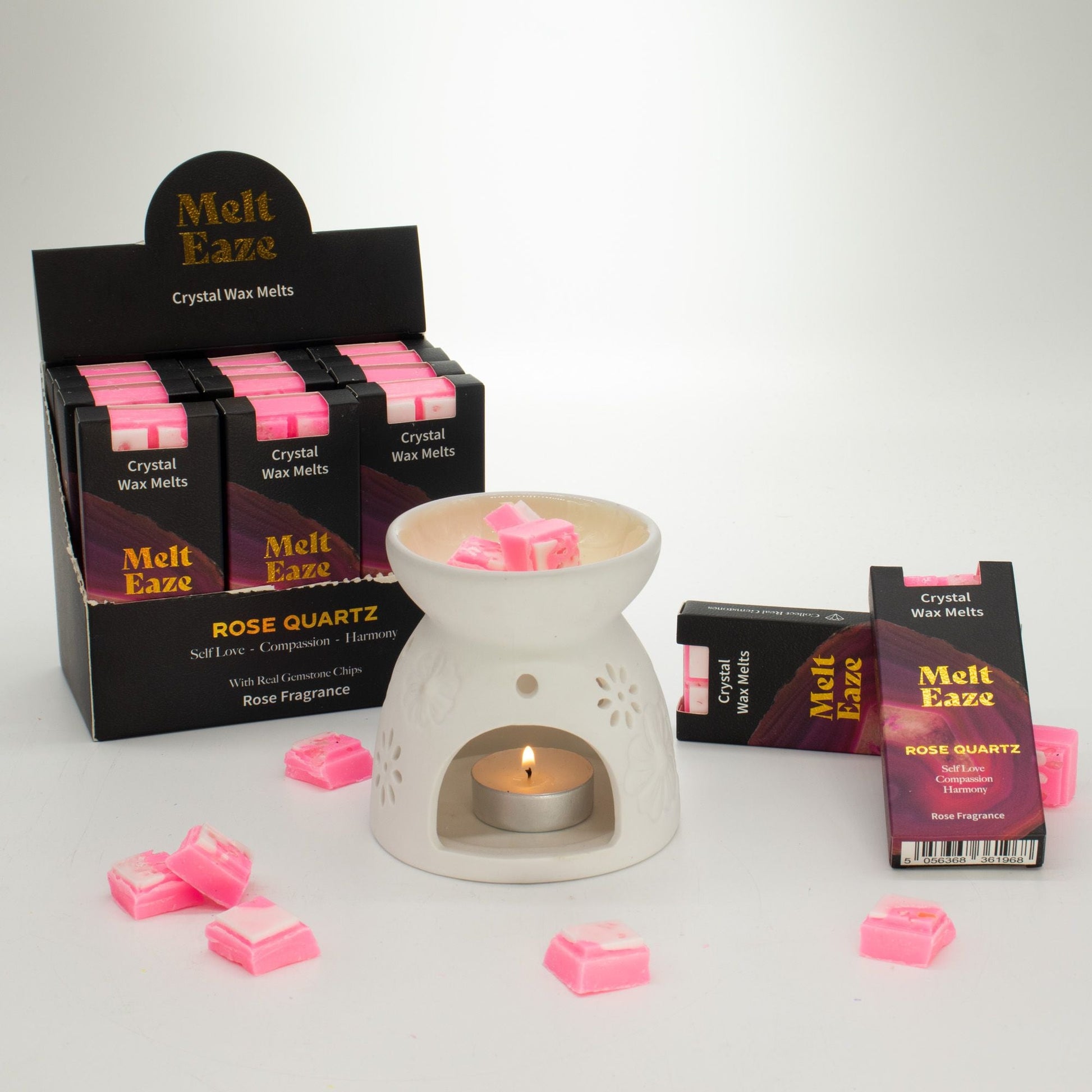 MeltEaze Wax Melts 50g - Rose Quartz Love - Rose - Luna Panther