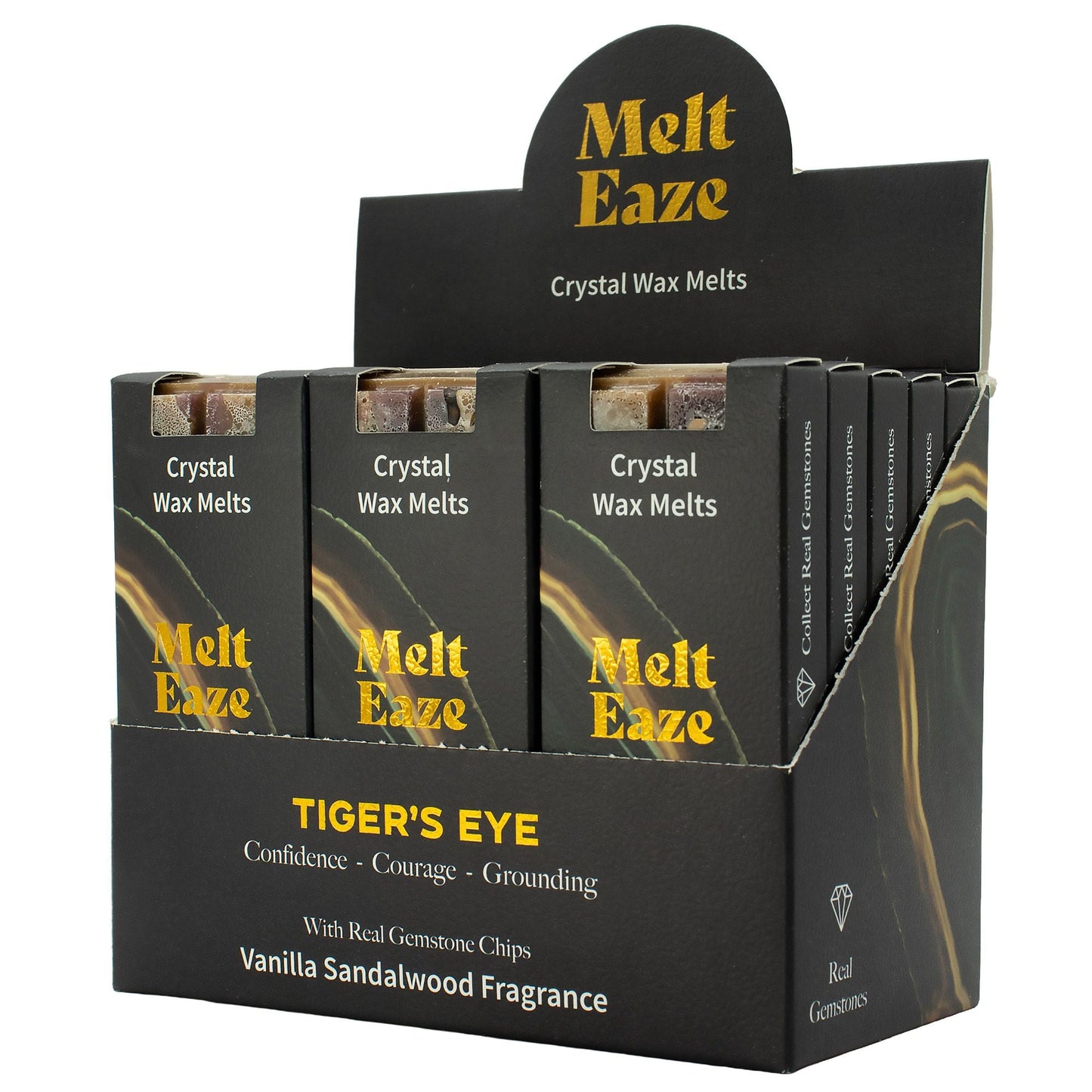 MeltEaze Wax Melts 50g - Tigereye Strength - Vanilla Sandalwood - Luna Panther